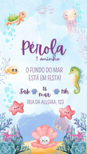 convite fundo do mar