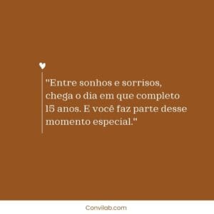 frases convite 15 anos