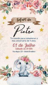convite-safari-para-editar-grátis-menina