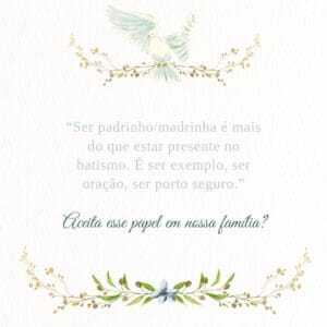Textos para Convite de Padrinhos de batismo